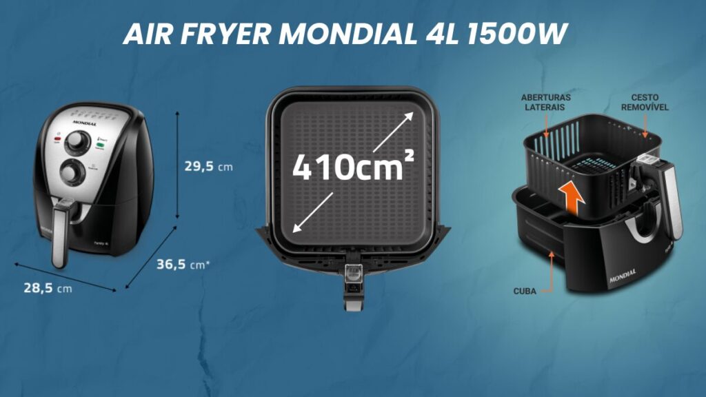 Air Fryer Mondial 4L 1500w é boa? 3 Air Fryer Mondial 4L 1500w é boa
